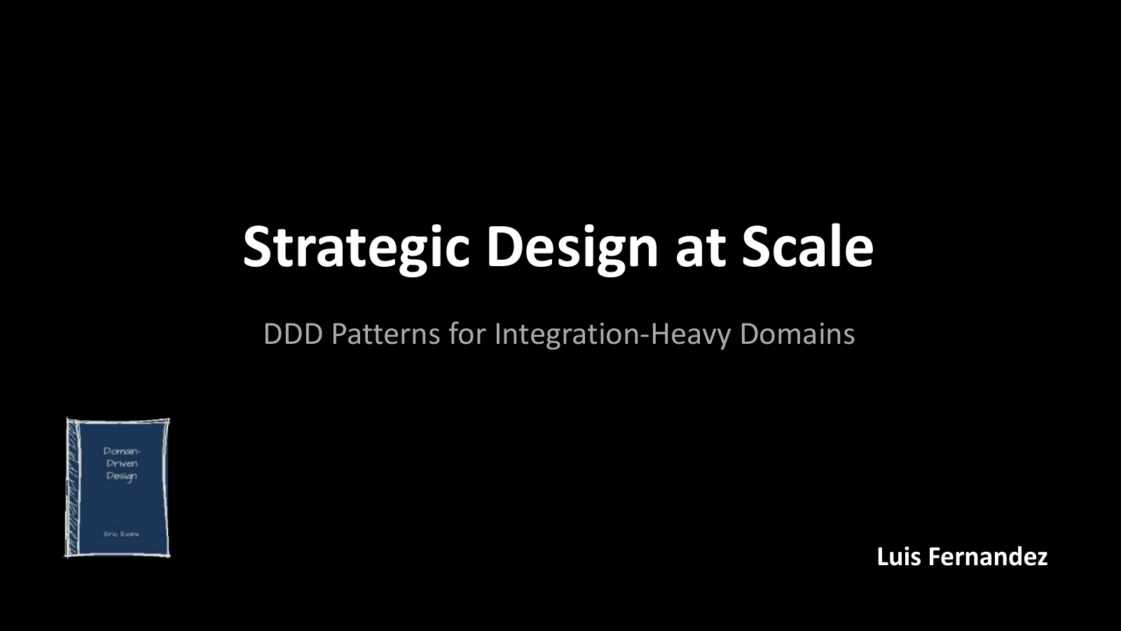 Title slide: Strategic Design at Scale, DDD Patterns for Integration-Heavy Domains