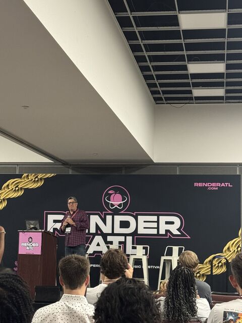 Luis Fernandez on stage at RenderATL 2026