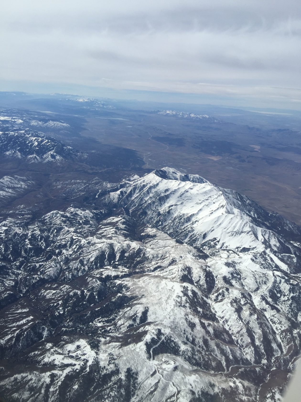 Flying over mountains and desserts (Utah, Arizona)